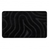 Covor baie SUPREME WAVES, valuri, anti-alunecare, moale - negru, 50x80 cm