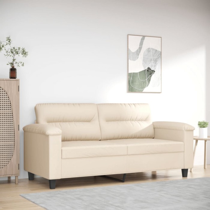 Gossi canapea cu 2 locuri, bej, 140 cm, tesatura microfibra