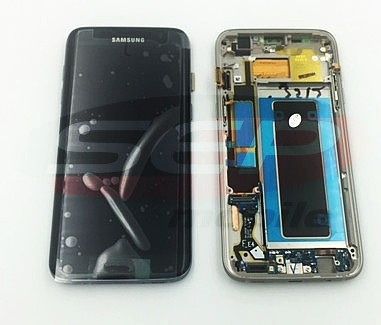 LCD+Touchscreen cu Rama Samsung Galaxy S7 edge / G935F BLACK original foto