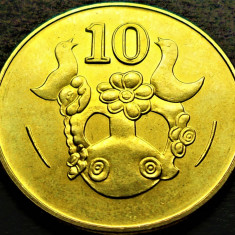 Moneda exotica 10 CENTI - CIPRU, anul 2002 * cod 1928 A = UNC din FASIC