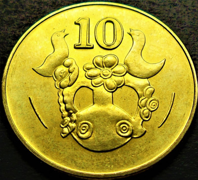 Moneda exotica 10 CENTI - CIPRU, anul 2002 * cod 1928 A = UNC din FASIC foto