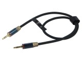 Cablu Jack 3,5mm mufă, din ambele părţi 0,5m aurit