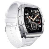 Ceas Smartwatch Smart Wear P22, Afisaj IPS, Puls, Calorii, Tensiune Arteriala, Oxigen din sange, IP68 impermeabil, Alb