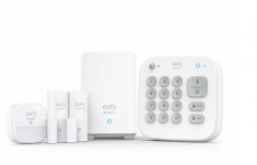 Kit Complet Alarma Smart eufy Security Senzor miscare 2x Senzori Intrare Tastatura Wireless Alb foto