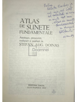 Ștefan Aug. Doinaș - Atlas de sunete fundamentale (editia 1988) foto