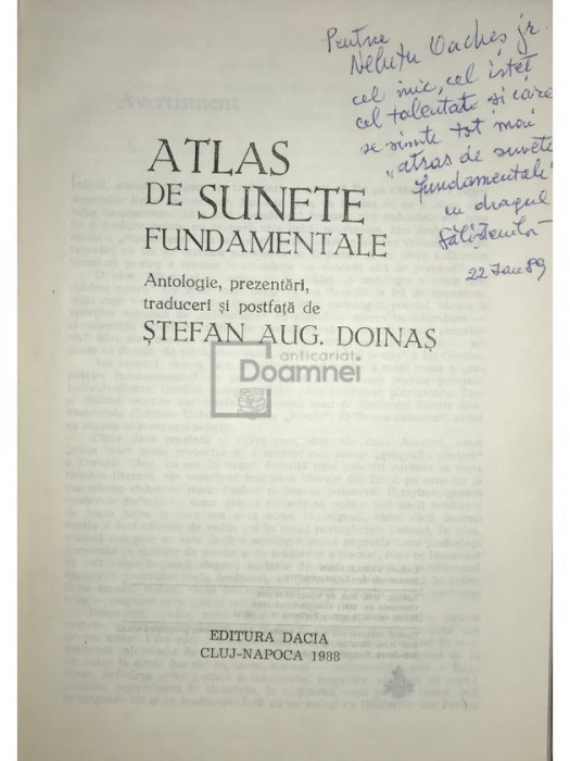 Ștefan Aug. Doinaș - Atlas de sunete fundamentale (editia 1988)