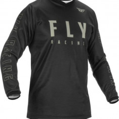 Tricou cross/enduro copii Fly Racing Youth F-16, negru/gri, marime YL