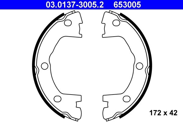 ATE 03.0137-3005.2 Set saboti frana, frana de mana
