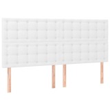 Cumpara ieftin Tablie de pat alba 160x5x118/128 cm piele ecologica