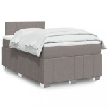 vidaXL Pat box spring cu saltea, taupe, 120x190 cm material textil 3287011