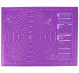 Covoras din silicon pentru framantare si intindere aluat, 60 x 45 cm, masuri cm, violet, Oem