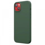 Lemontti Husa Liquid Silicon MagCharge iPhone 14 Verde (protectie 360&deg;, material fin, captusit cu microfibra)