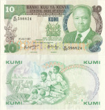 1987 (1 VII), 10 shillings (P-20f) - Kenya - stare aUNC!