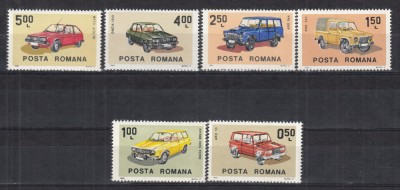 ROMANIA 1983 LP 1076 AUTOMOBILE ROMANESTI SERIE MNH foto
