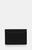 HUGO card holder din piele culoarea negru, 50536048