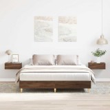 VidaXL Cadru pat fără saltea Stejar maro 150x200 cm Lemn prelucrat