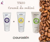 Cumpara ieftin AuraSkin Trio Crema de maini Energize + Bliss + Chill, cu boabe de cafea transformate, pentru toate tipurile de piele