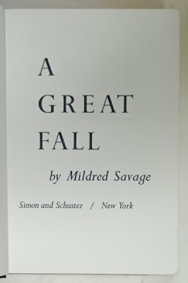 A GREAT FALL by MILDRED SAVAGE , 1970 foto