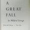 A GREAT FALL by MILDRED SAVAGE , 1970