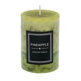 Lumanare parfumata Kopenpal cu aroma de Ananas, Parafina, Verde, 36 h, 6.8x10 cm, Oem
