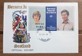 Scoția (Bernera Islands) 1982 &ndash; Royal Wedding Cover, Charles &amp; Diana, ștampilă comemorativă