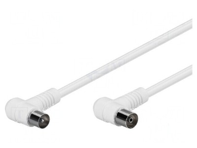 Cablu coaxial alb 1,5m 75&amp;Omega; foto