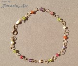 B33. Bratara din Goldfilled si pietre semipretioase multicolore, pt Lux, Bogatie, RavariuArt