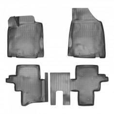 Set de 4 covorase cauciuc 3D stil tavita premium pentru Nissan Pathfinder din 2013 cu 5 locuri