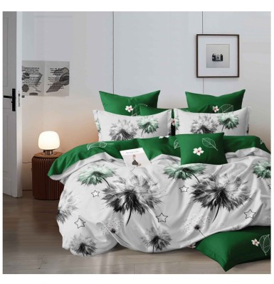 Lenjerie pat dublu,bumbac finet,6 piese,cearceaf normal 220x240cm, cearceaf pilota 200x220cm, 2 fete de perna 50x70, 2 fete de perna 70x70-A1087 foto