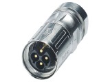 Conector M17 mufă drept, 4 pini, 25A, IP67, ecranat
