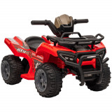 HOMCOM ATV Electric pentru Copii, Vehicul cu Baterie, Siguranță Maximă, Roșu, 66x44x42cm, Ideal 18-36 Luni | Aosom Romania