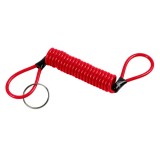 Cablu spiralat din otel Safety Reminder - 150cm - Rosu Garage AutoRide