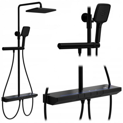Set dus cu termostat REA Pedro Black foto