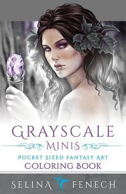 Grayscale Minis - Pocket Sized Fantasy Art Coloring Book foto