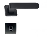 M&acirc;ner ușă interior M1035 negru mat, rozetă WC inclusă, aliaj AlZn, rozetă slim 50x50mm, Italia