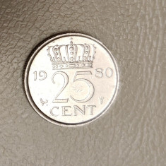 Netherlands / Olanda - 25 Cent (1980) Queen Juliana - monedă s293