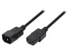 Cablu IEC C13 mamă - IEC C14 tată 1,8m negru 10A 250V, Logilink