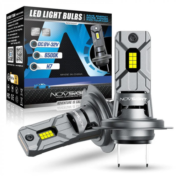 Set 2 Buc Leduri Auto Canbus, Putere 60W, Luminozitate 12000 Lm, 12V-24V N64-H7 736421