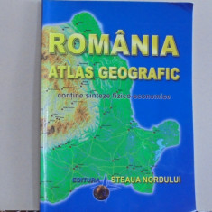 ATLAS GEOGRAFIC, ROMANIA - 75 HARTI +PREZENTARE FIZICO-GEOGRAFICA SI ECONOMICA-