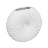 Vaza decorativa din ceramica, Model rotund cu dungi, 20x19 cm, ATU-083769, Oem