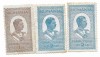 Timbre fiscale, 3 buc.,1932 - valori neobliterate, Regi, Nestampilat