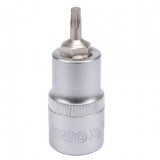 Bit torx Yato YT-04310, T20, cu adaptor 1/2&quot;, 55mm, Cr-V