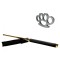 Set baston telescopic 65 cm auriu + box argintiu 1 cm grosime