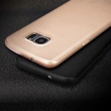 Husa Silicon Samsung Galaxy S7 Edge MyStyle Gold Protectie Zgarieturi Flexibila Subtire