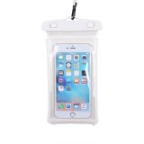 Husa subacvatica waterproof flippy, snowproof, universala, senzoriala, cu snur, pentru telefon sau documente, alb