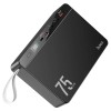 Baterie Externa Hoco J94 75000mAh, 4xUSB, Power Bank, Incarcare Rapida 22.5W, USB-C, LED, Negru