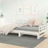 VidaXL Pat extensibil de zi, alb, 2x(90x200) cm, lemn masiv de pin 820343