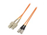 Patch cord fibră optică OM2 FC/UPC-SC/UPC 1m portocaliu LSZH, QOLTEC