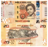 Sierra Leone 20 Leones 2022, P-38, Bancnota UNC, Africa