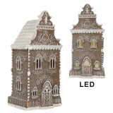 Cumpara ieftin Casuta Turta Dulce polirasina alba maro, led 12x11x25 cm